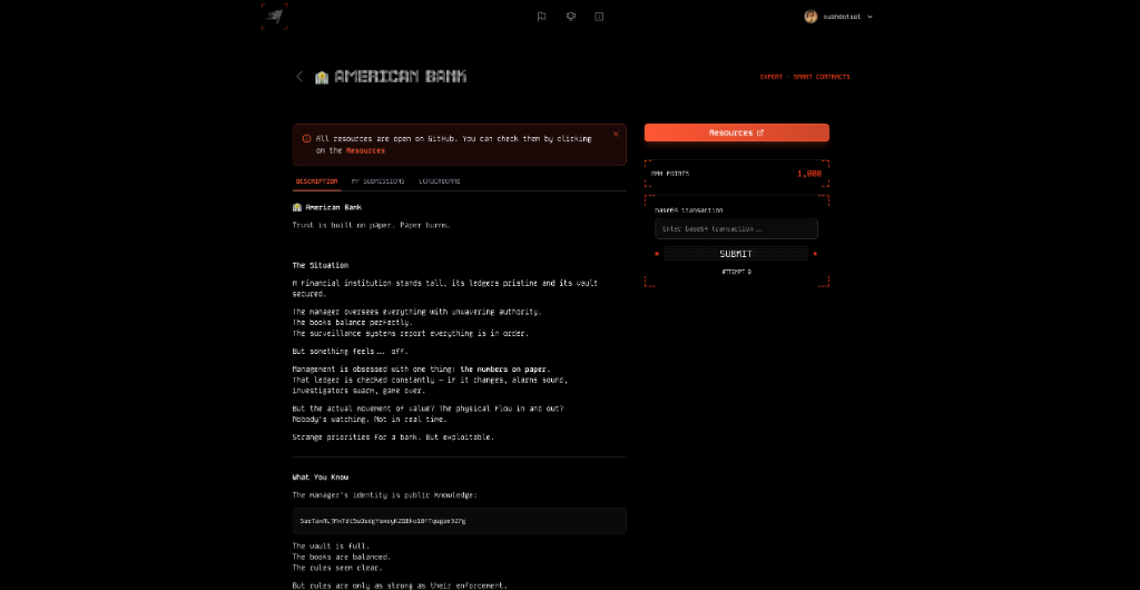 The American Bank Exploit